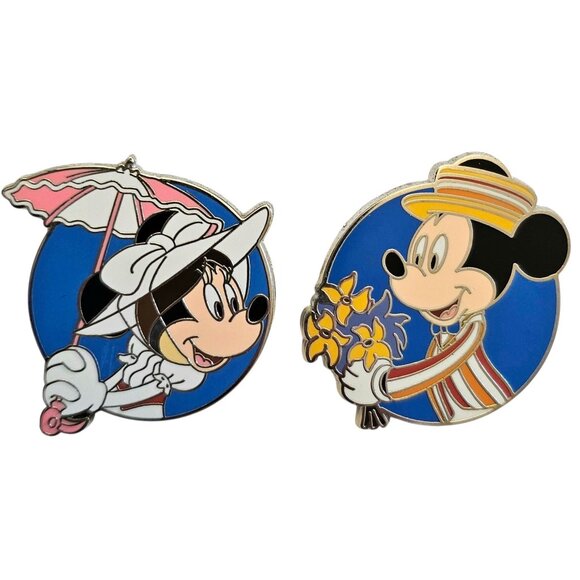 Disney Mickey and Minnie Pins As Mary Poppins And Bert, 2 Pin Set - Picture 6 of 6